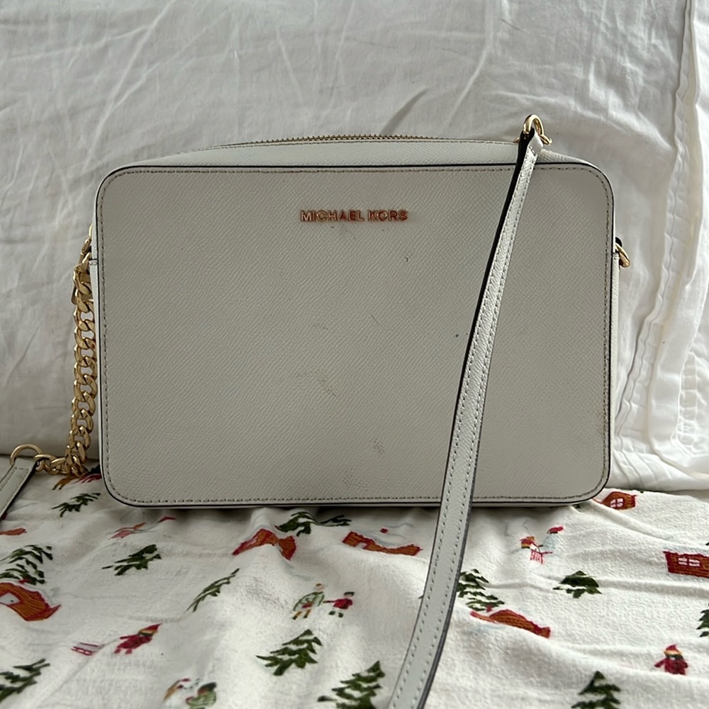White Authentic Michael Kors Crossbody